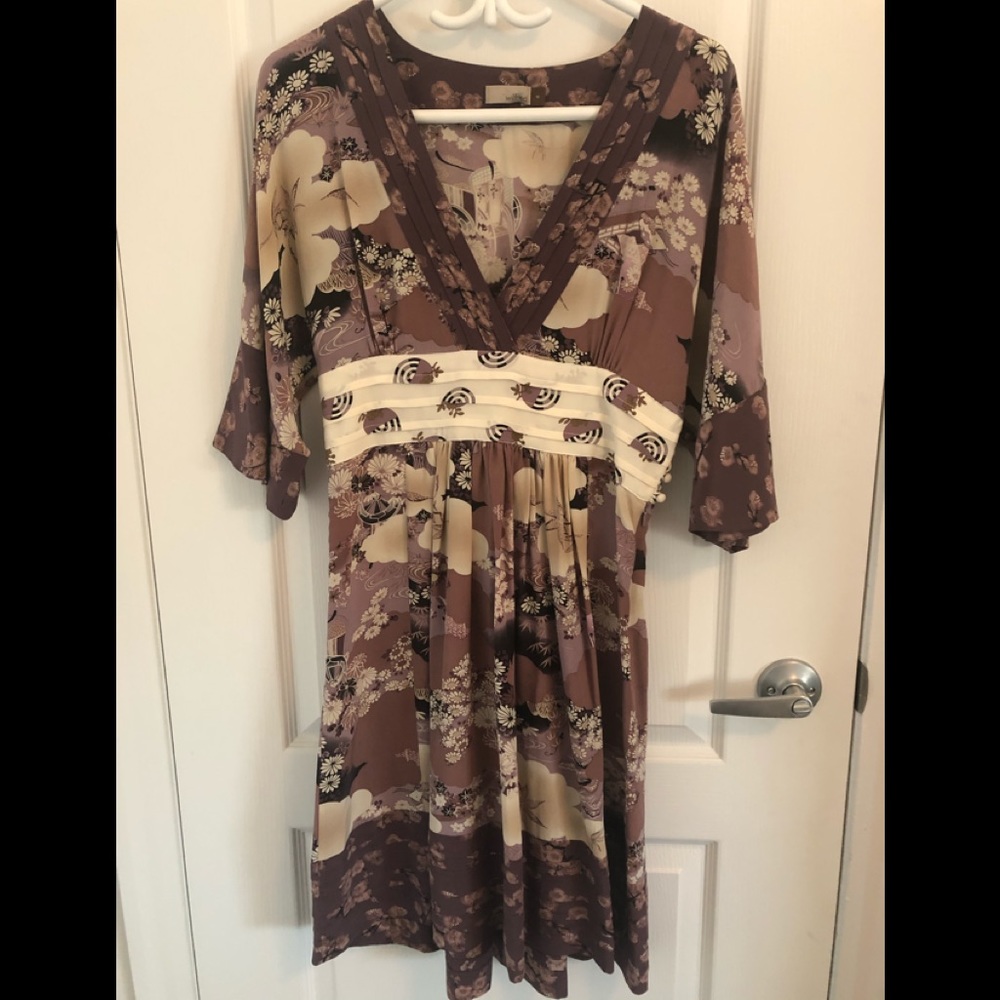 Wilfred Silk Dress - Kimono style